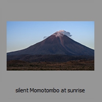 silent Momotombo at sunrise